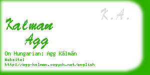 kalman agg business card