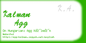 kalman agg business card